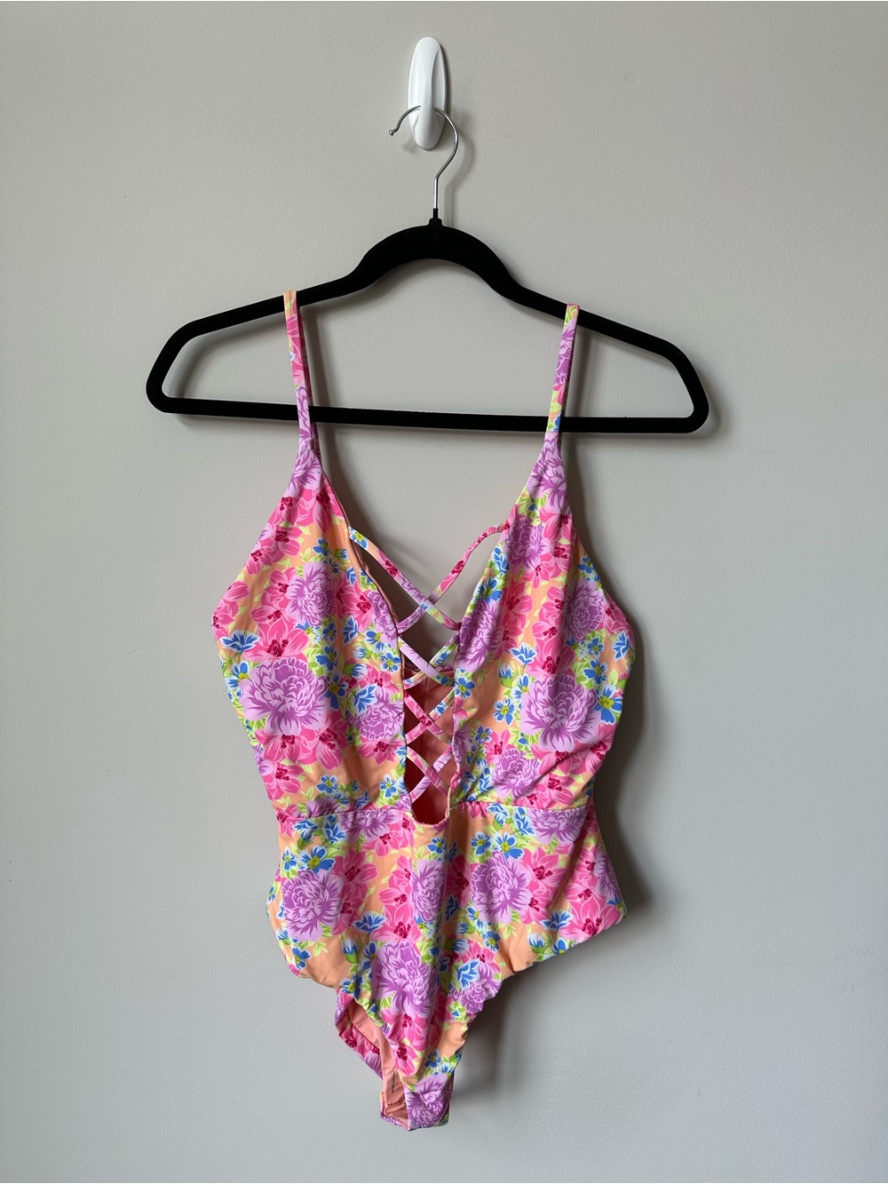 Dippin' Daisy's Pink Floral Lace-Up One Piece - Picture 3 of 6
